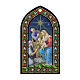 Stained glass sticker with Nativity and golden star 20x10 in s1
