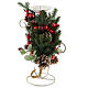 Kerzenhalter 10 cm Weihnachten rote Beeren Blätter, 30 cm s4