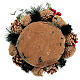 Podstawka na świeczkę 5 cm bożonarodzeniowa, dek. szyszki i kulki czerwone, szer. 20 cm s4