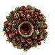 Christmas centrepiece with 2.4 in candleholders and mini pinecones 9 in s2