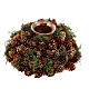 Christmas centrepiece with 2.4 in candleholders and mini pinecones 9 in s3