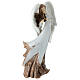 White resin angel with harp h 30 cm s3