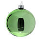 Conjunto 9 bolas de Natal verdes brilhantes ou opacas 80 mm vidro soprado s3