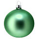 Set of 9 green opaque blown glass balls 80 mm s2