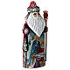Santa Claus wood carved painted 17 cm Holy Family s3