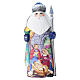 Father Christmas red Holy Family 22 cm carved wooden staff s1