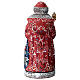 Weihnachtsmann Frost Krippe roter Mantel geschnitztes Holz, 22 cm s5