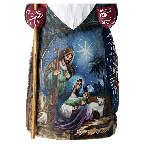 Ded Moroz cena Natividade 22 cm capa vermelha 2