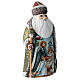 Green Ded Moroz with Holy Family, carved wood, 9 in s3