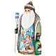 Brown Ded Moroz with Holy Family, carved wood, 9 in s3