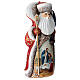Grandfather Frost figure 30 cm Holy Family blue sack in carved wood s3