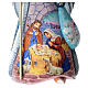 Ded Moroz avec scène Nativité bois sculpté peint 30 cm s2