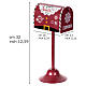 Boîte aux lettres rouge du Père Noël 30x15x15 cm s3
