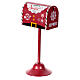 Caixa de correio vermelha Natal 30x15x15 cm s1