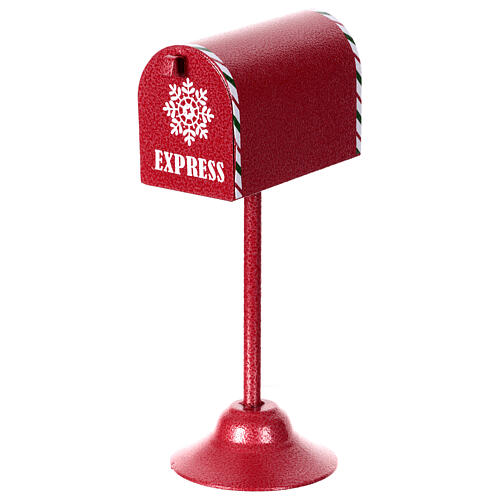 Red mailbox for Christmas letters 30x15x15 cm