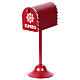 Red mailbox for Christmas letters 30x15x15 cm s4