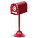 Red mailbox for Christmas letters 30x15x15 cm s5