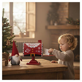 Postkasten in weihnachtlichem Rot, Metall, 25x15x25 cm