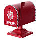 Red metal Christmas letterbox for Santa 10x10x6 in s4