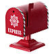 Boîte aux lettres rouge du Père Noël métal 25x25x15 cm s4