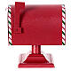 Boîte aux lettres rouge du Père Noël métal 25x15x25 cm s7