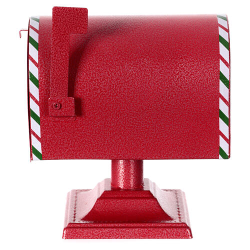 Buca delle lettere metallo rosso Babbo Natale 25x25x15 cm 5