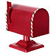 Buca delle lettere metallo rosso Babbo Natale 25x15x25 cm s8