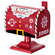 Caixa de correio Pai Natal metal vermelho 25x25x15 cm s2