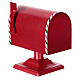 Caixa de correio Pai Natal metal vermelho 25x25x15 cm s6