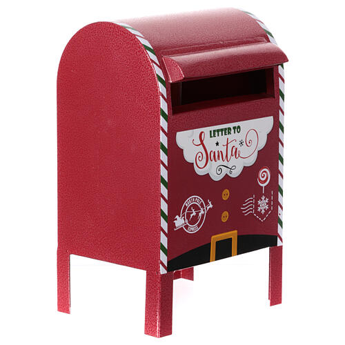 Red metal Christmas letterbox, 14x8x8 in 3