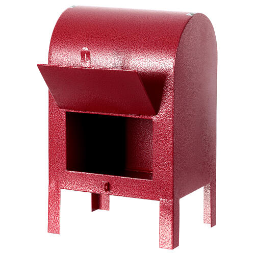 Red metal Christmas letterbox, 14x8x8 in 4
