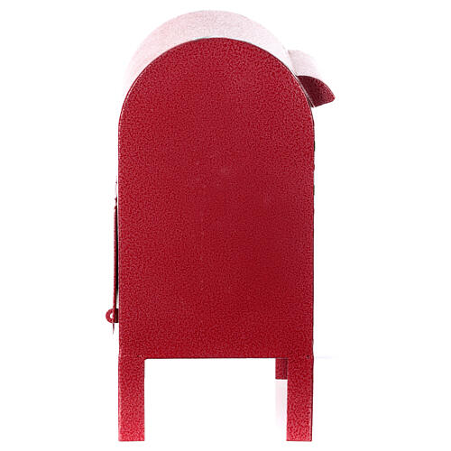 Red metal Christmas letterbox, 14x8x8 in 5