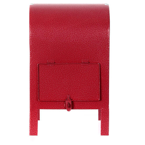 Cassetta delle lettere metallo rosso Natale 35x20x20 cm