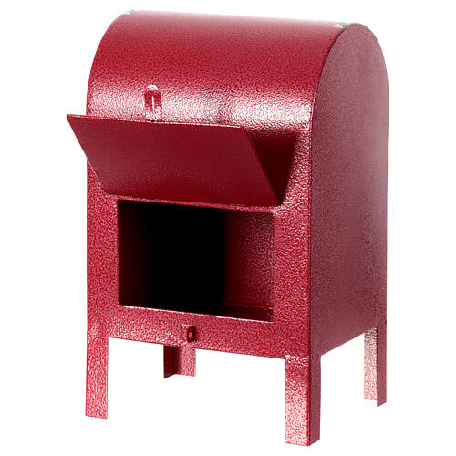 Cassetta delle lettere metallo rosso Natale 35x20x20 cm 3