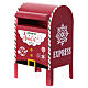 Cassetta delle lettere metallo rosso Natale 35x20x20 cm s1
