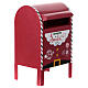 Cassetta delle lettere metallo rosso Natale 35x20x20 cm s2