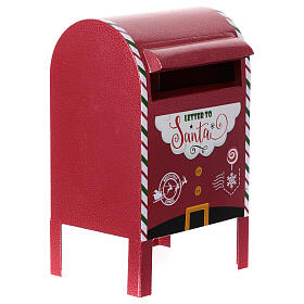 Christmas red metal mailbox 35x20x20 cm