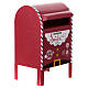 Christmas red metal mailbox 35x20x20 cm s3