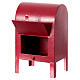 Christmas red metal mailbox 35x20x20 cm s3