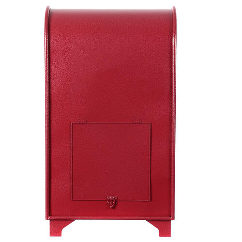 Postkasten in weihnachtlichem Rot, Metall, 60x35x20 cm 6