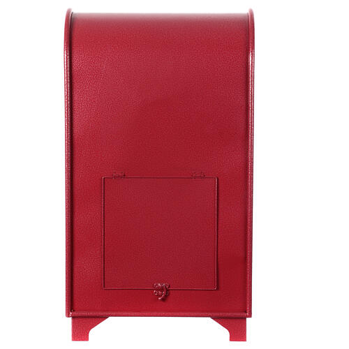 Christmas letterbox, red metal, 24x14x8 in 7