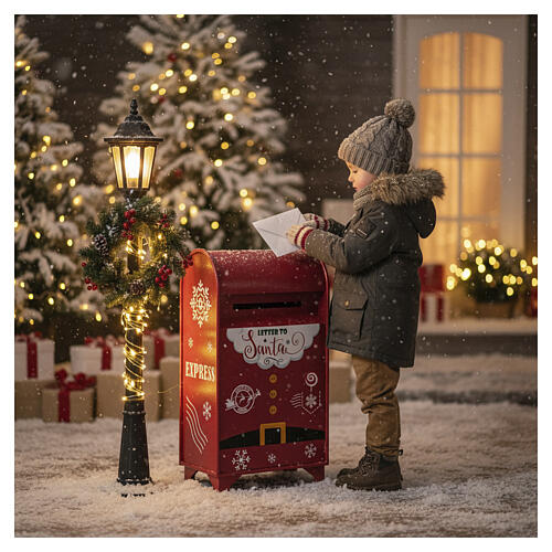 Cassetta per lettere a Babbo Natale 60x35x20 cm 4