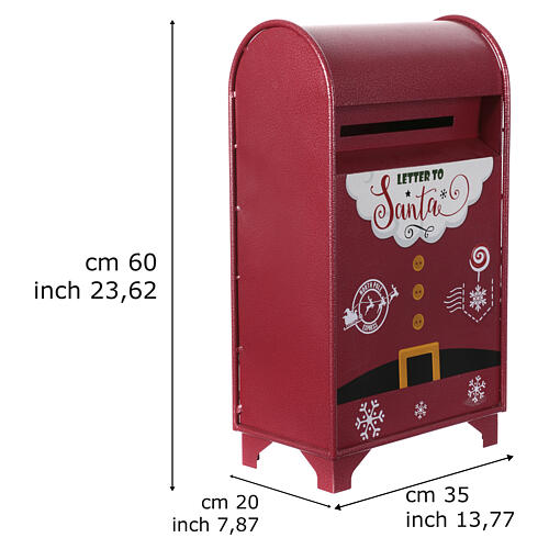 Letters to Santa mailbox 60x35x20 cm 3