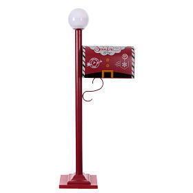 Christmas letterbox with lamppost, 45x8x18 in