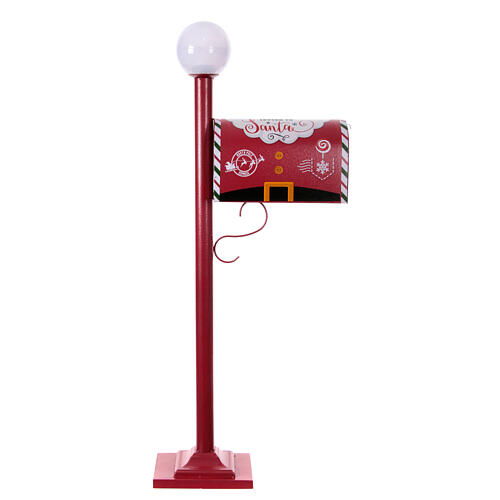 Christmas letterbox with lamppost, 45x8x18 in 8
