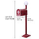 Christmas letterbox with lamppost, 45x8x18 in s3