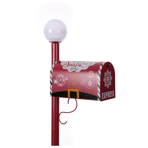 Christmas letter mailbox with street lamp 115x20x45 cm 3