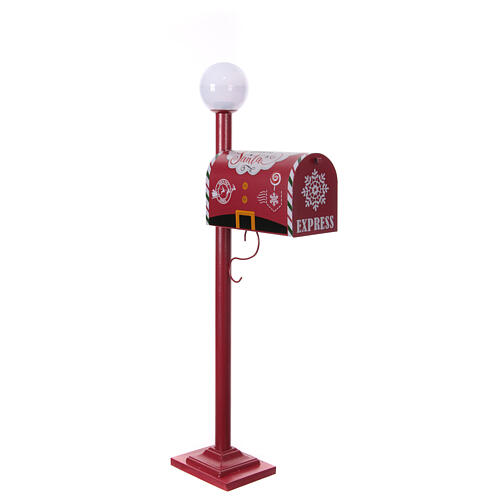 Christmas letter mailbox with street lamp 115x20x45 cm 4
