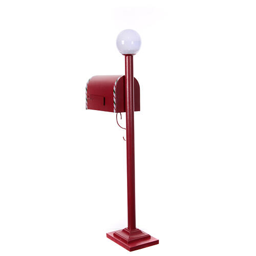 Christmas letter mailbox with street lamp 115x20x45 cm 8