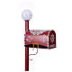 Christmas letter mailbox with street lamp 115x20x45 cm s3